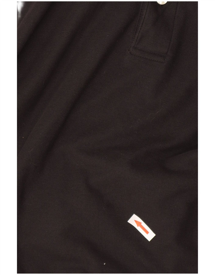 Izod Herren Poloshirt XL Schwarz Baumwolle