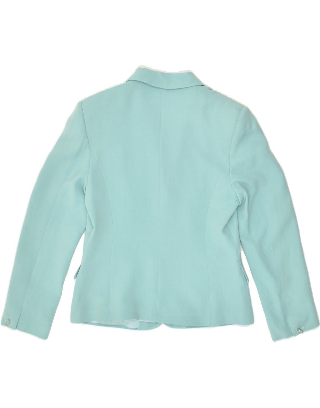 VINTAGE Womens 3 Button Blazer Jacket IT 42 Medium Turquoise Acetate | Vintage Vintage | Thrift | Second-Hand Vintage | Used Clothing | Messina Hembry 