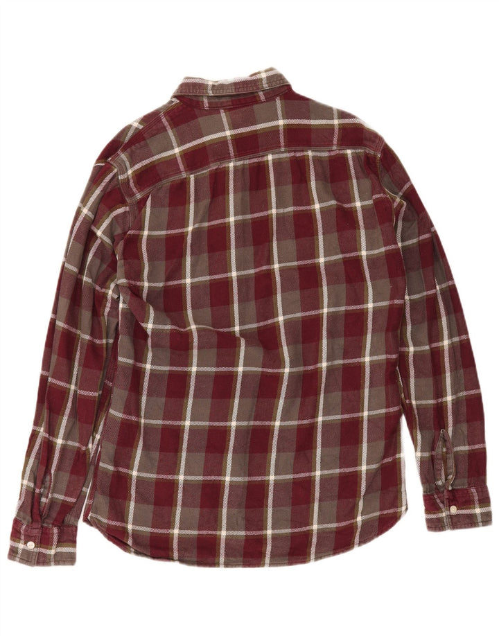 Levi's Herren-Flanellhemd, mittelgroß, Burgunderrot, kariert, Baumwolle