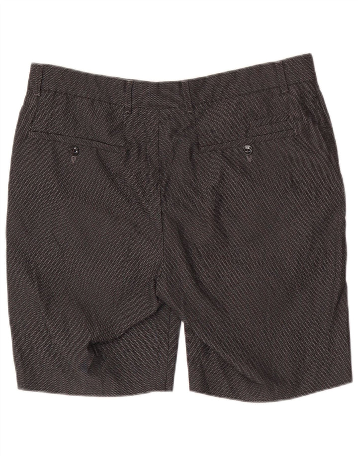 Marks & Spencer Herren-Chinoshorts mit schmaler Passform, W34, großes grau geflecktes Polyester