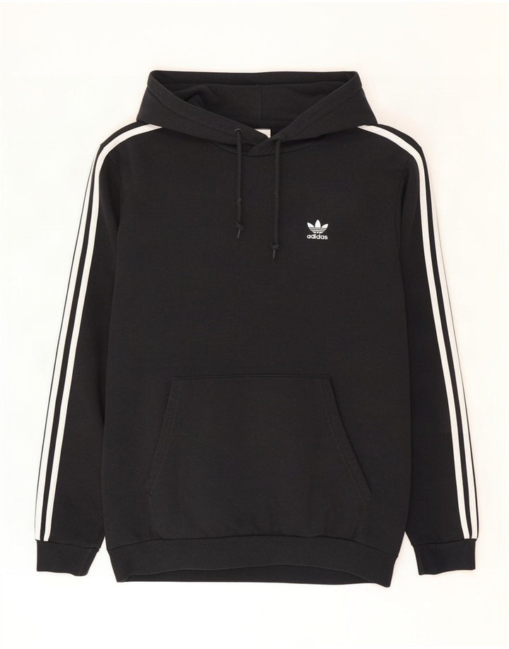 Adidas Herren Kapuzenpullover, groß, aus schwarzer Baumwolle