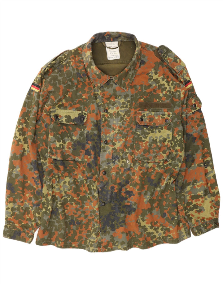 Vintage Herren Militärjacke UK 44 2XL Khaki Camouflage Baumwolle