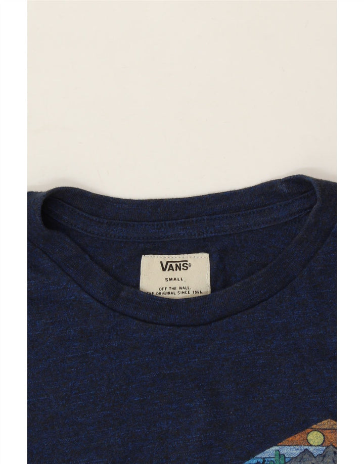 VANS Mens Graphic T-Shirt Top Small Navy Blue Flecked Cotton Vintage Vans and Second-Hand Vans from Messina Hembry 