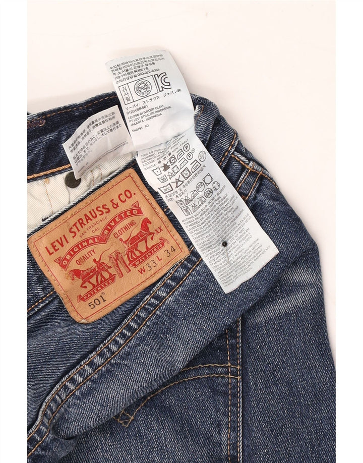 Levi's Herren 501 Straight Jeans W33 L27 Blaue Baumwolle