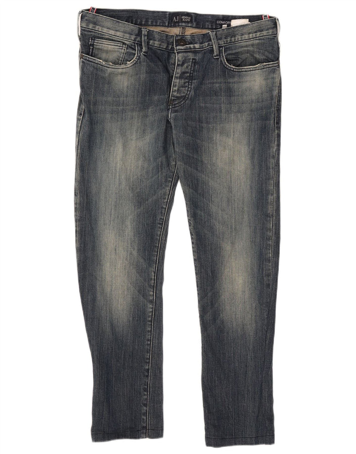 Armani Herren Slim Jeans W33 L28 Blaue Baumwolle