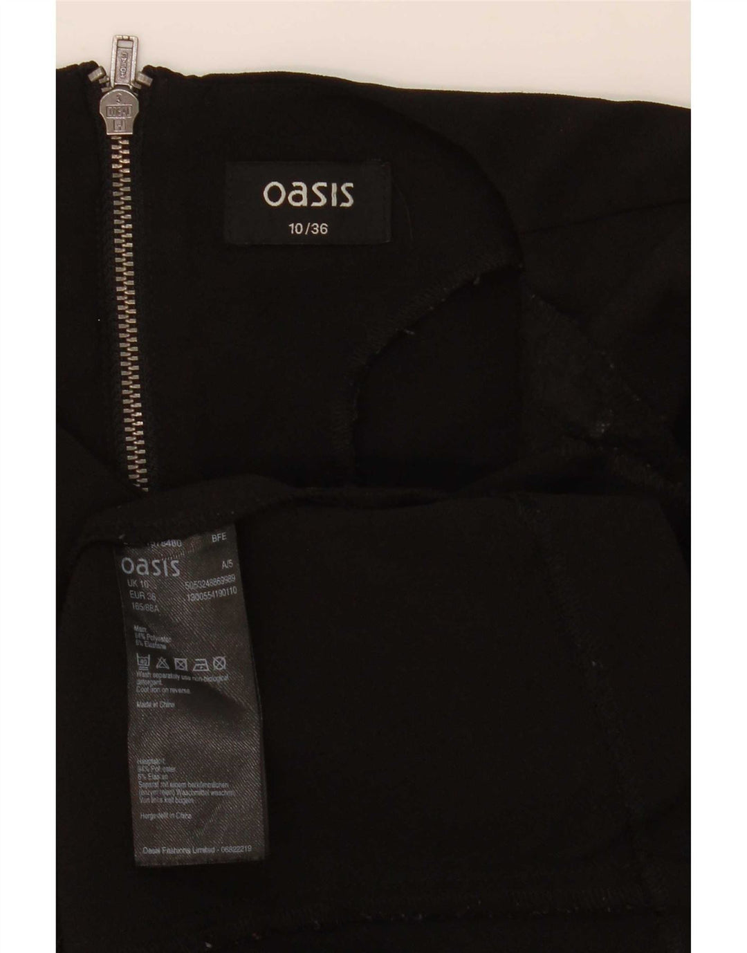 Oasis Damen-Blusenoberteil mit 3/4-Ärmeln, übergroß, Gr. 10, Größe S, Schwarz, Polyester