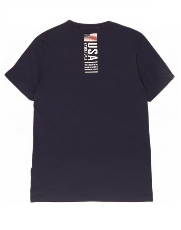 Nike Herren USA Graphic T-Shirt Top Small Marineblau Baumwolle