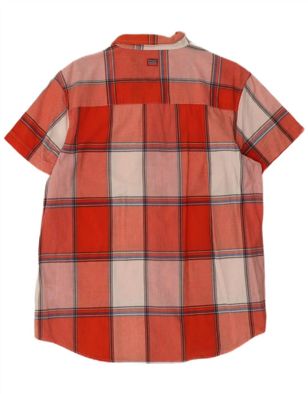 Wrangler Herren-Hemd, kurzärmelig, reguläre Passform, XL, rot kariert, Baumwolle