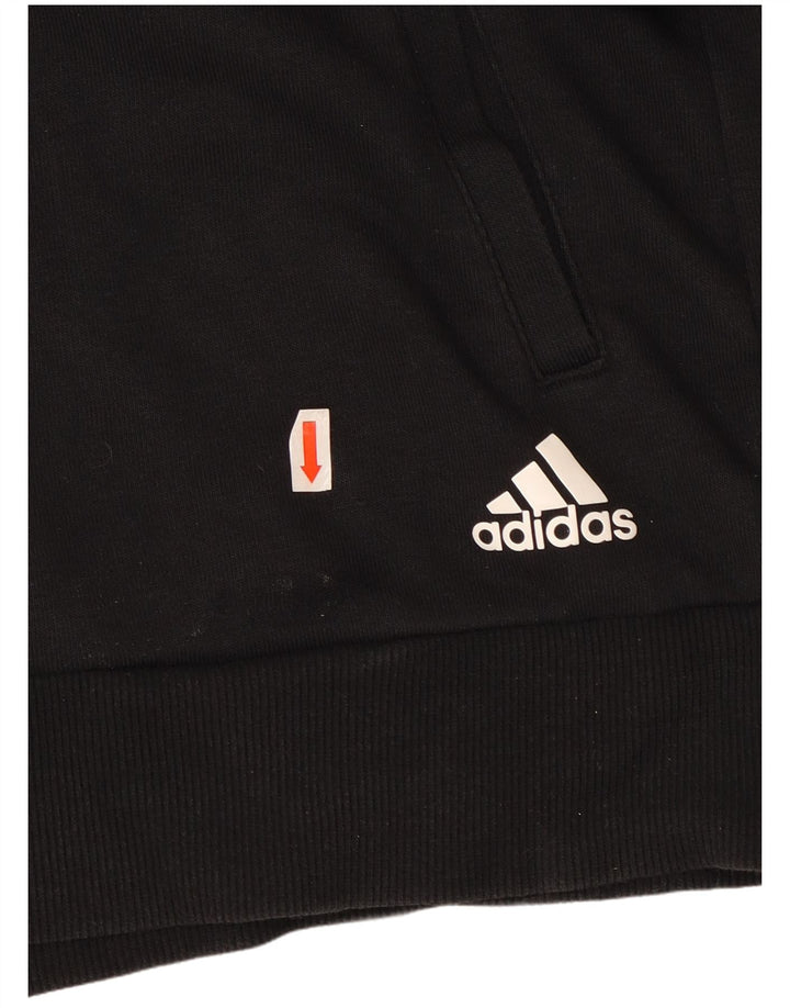 ADIDAS Herren-Trainingsanzug mit grafischem Oberteil, große schwarze Baumwolle