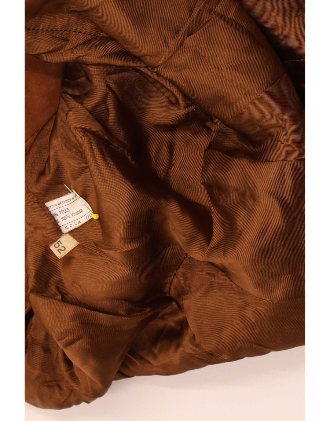 Vintage Damen Wildleder Mantel IT 52 2XL Braunes Leder