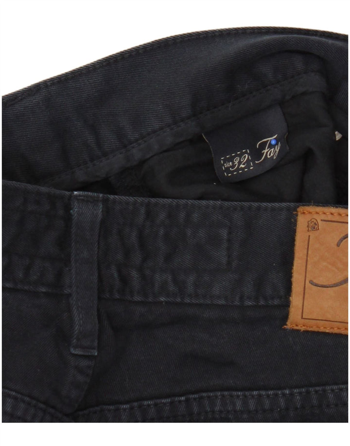 Fay Herren Straight Jeans W32 L29 Marineblau Baumwolle