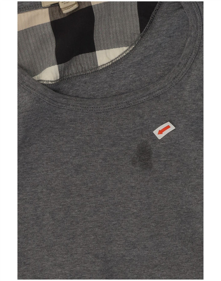 Burberry Herren Top Langarm 2XL Grau Baumwolle
