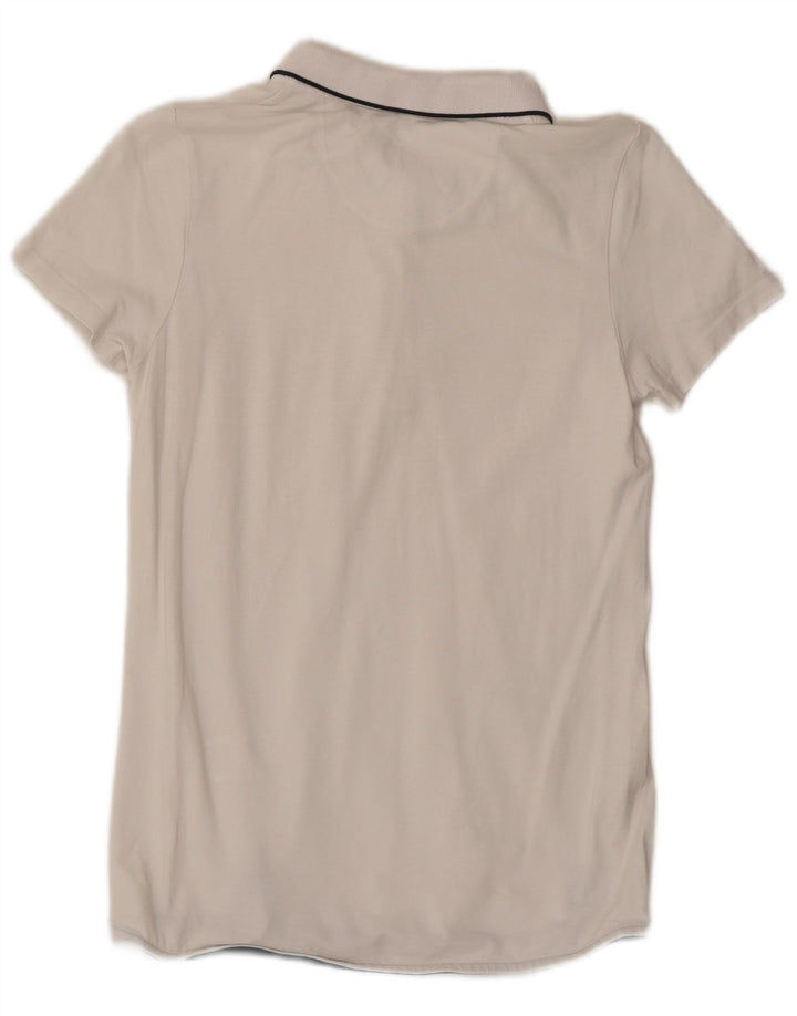 Dack's Damen-Poloshirt UK 12 aus mittelweißer Baumwolle