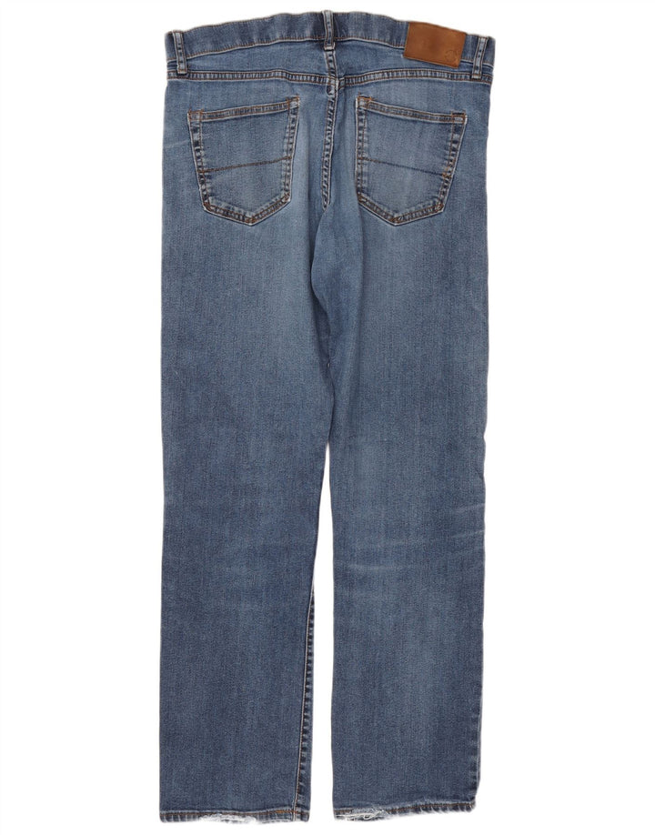 Marks & Spencer Herren Regular Straight Jeans W36 L33 Blaue Baumwolle