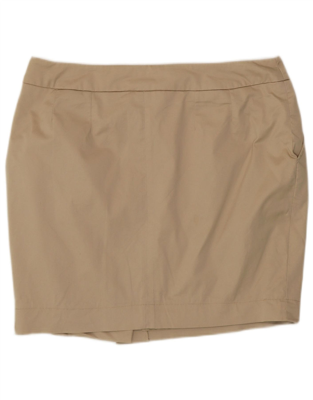 Zendra Damen Minirock EU 46 XL W34 Beige Baumwolle