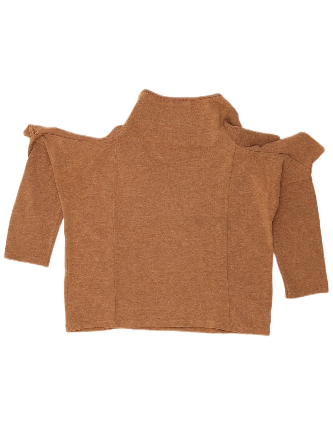 Schulterfreies Blusenoberteil für Damen von Zara, UK 14, Mittelbeige meliert