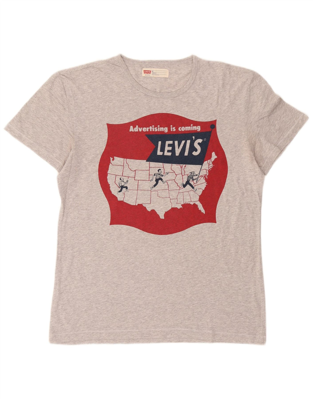 Levi's Herren-T-Shirt mit Standard-Passform aus mittelgrauer Baumwolle