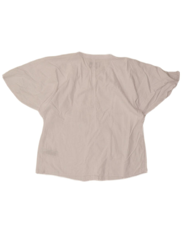 Marks & Spencer Damen Blusenoberteil UK 12 Mittelweißes Leinen