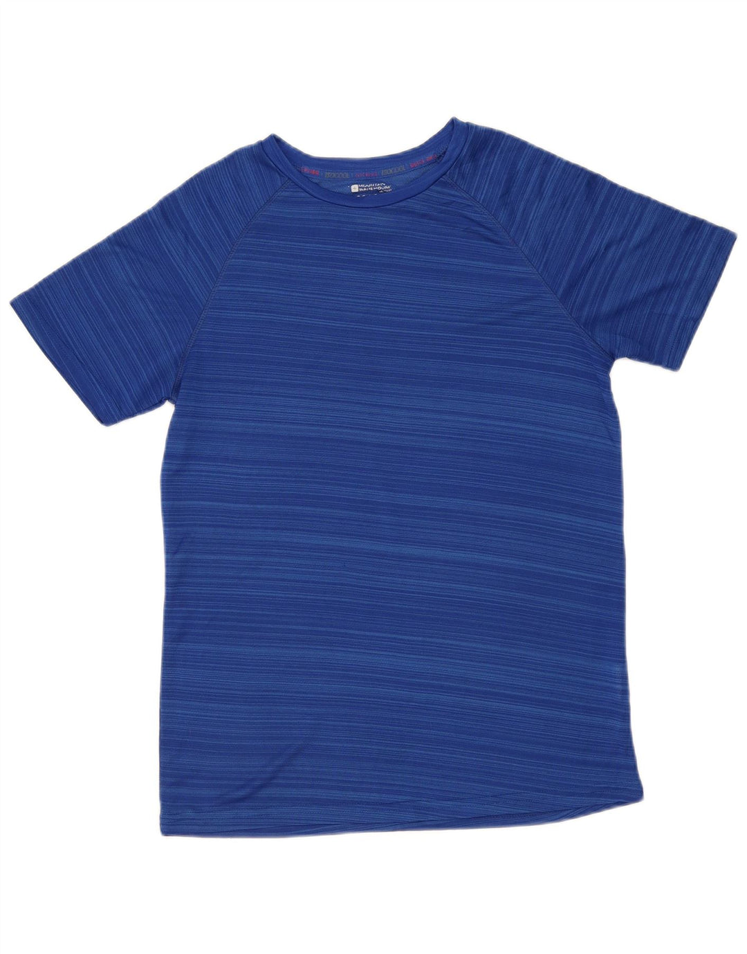 Mountain Warehouse IsoCool T-Shirt-Oberteil für Herren, klein, blau gestreift, aus Polyester