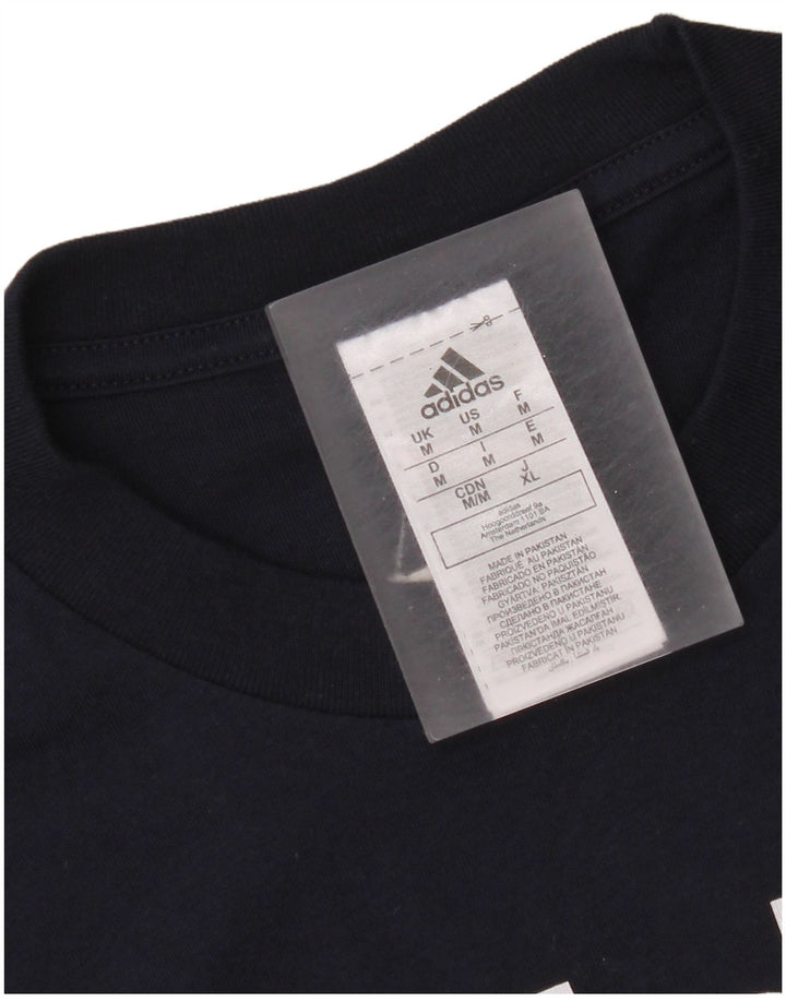Adidas Herren-T-Shirt mit Grafik, mittelgroß, marineblau, Baumwolle