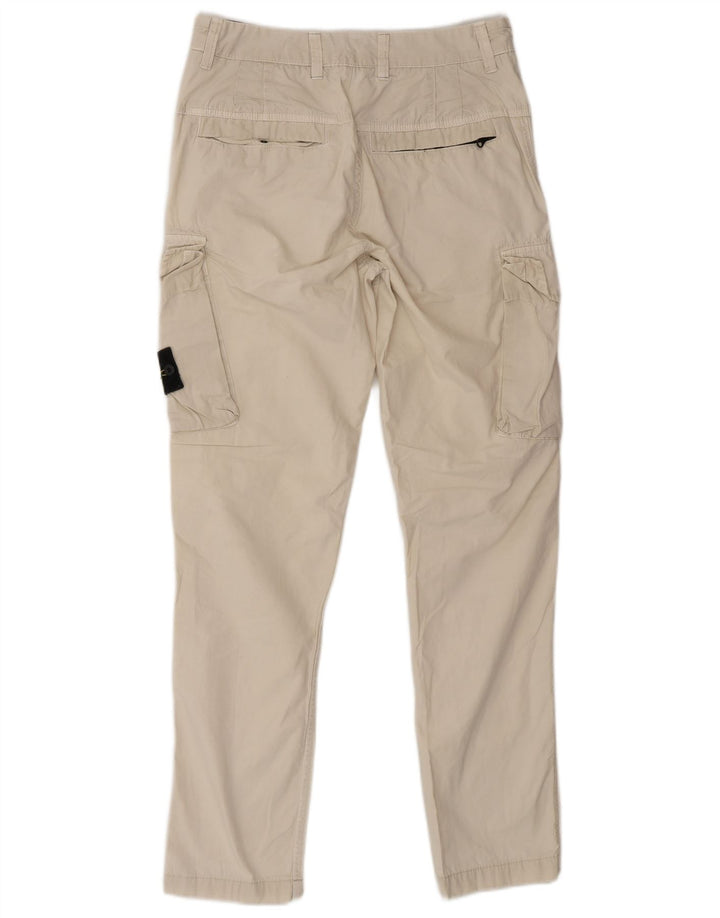STONE ISLAND Herren Slim Cargohose W29 L29 Beige Baumwolle