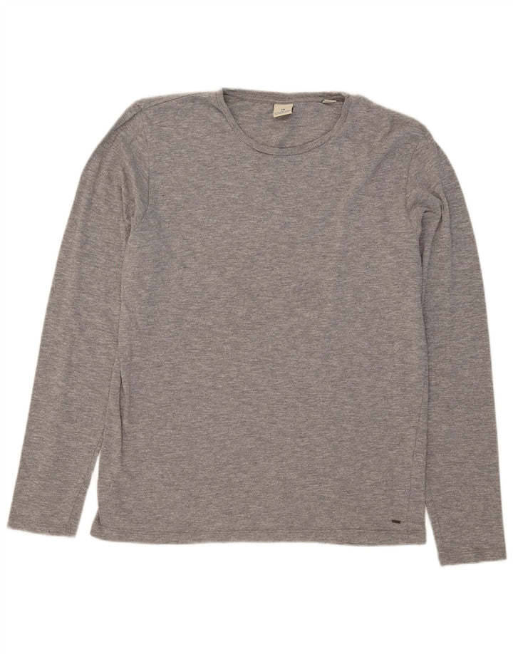 Scotch & Soda Herren-Oberteil, langärmelig, groß, graue Baumwolle