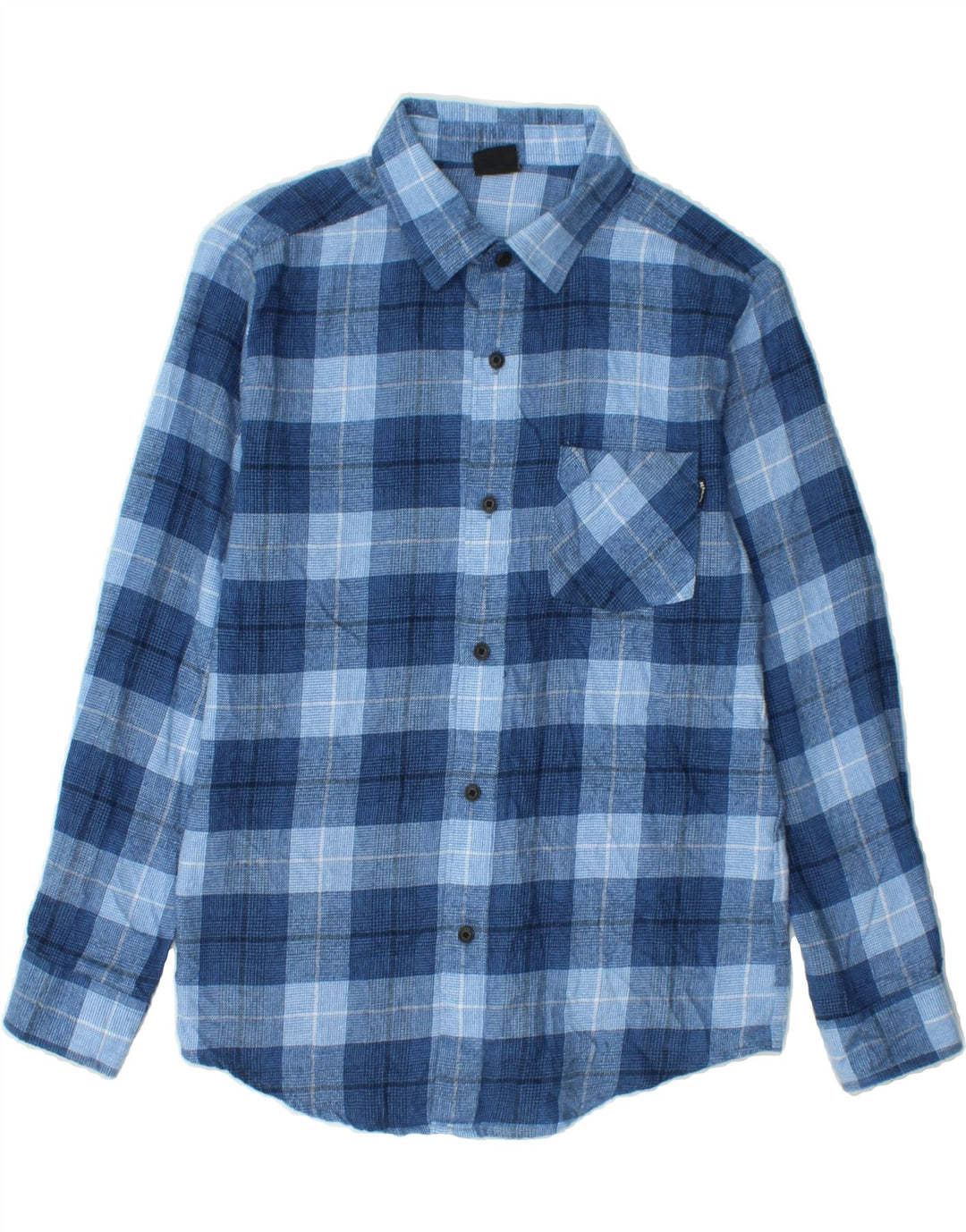 HURLEY Boys Flannel Shirt 12-13 Years Large  Blue Check Vintage Hurley and Second-Hand Hurley from Messina Hembry 