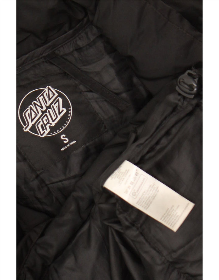 Santa Cruz Herren Loose Fit Wattierte Jacke UK 36 Small Schwarz Polyester
