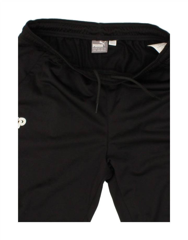 PUMA Mens Graphic Tracksuit Trousers Medium Black Polyester Vintage Puma and Second-Hand Puma from Messina Hembry 