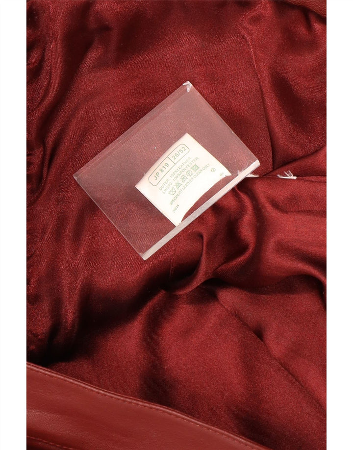 CLASSICS Womens Leather Jacket UK 26 4XL Burgundy Leather