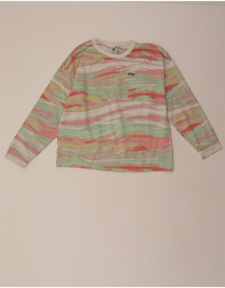 ADIDAS Womens Oversized Top Long Sleeve UK 6 XS  Multicoloured Vintage Adidas and Second-Hand Adidas from Messina Hembry 