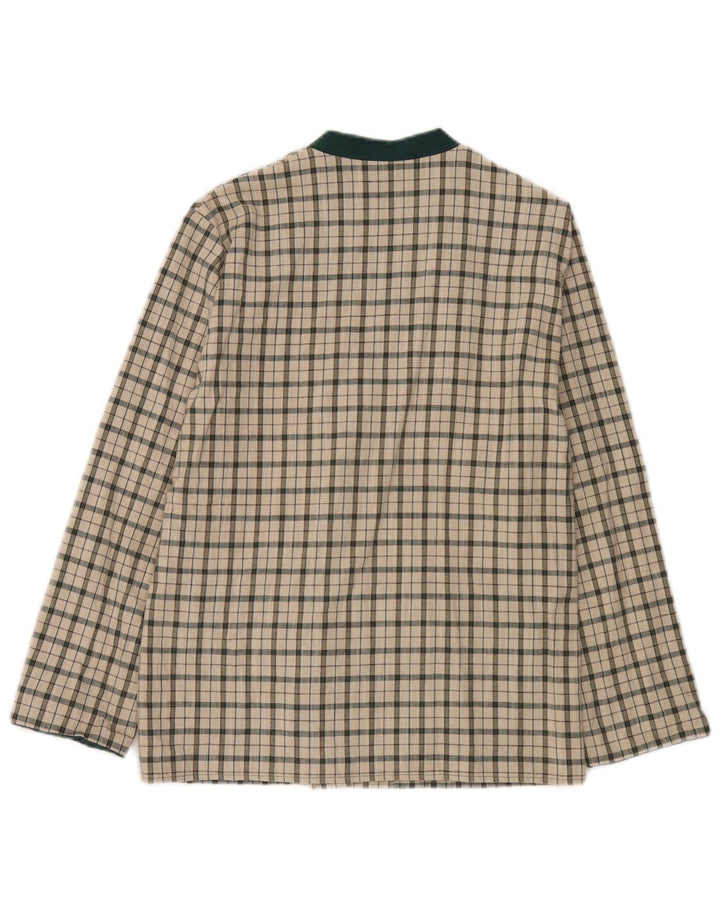 Vintage Damen Zweireihige Blazerjacke EU 38 Medium Off White Check