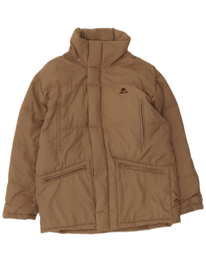 Ellesse Herren Loose Fit Wattierte Jacke UK 36 Small Braun