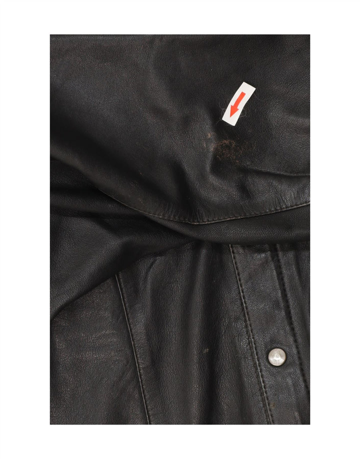 Vintage Herren Lederjacke UK 38 Medium Schwarz