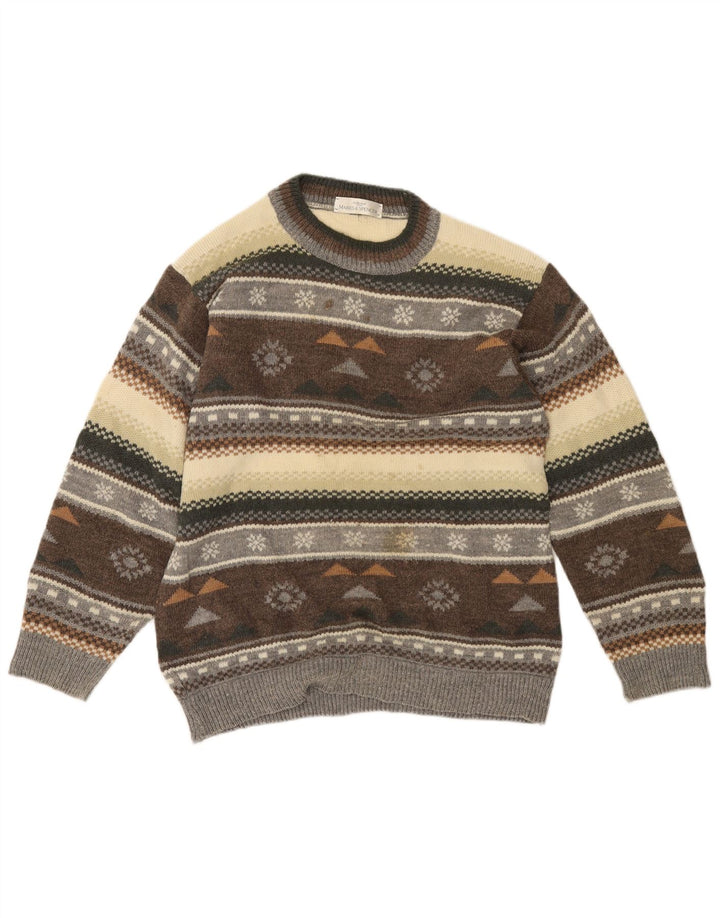 Marks & Spencer Herren St. Michael Pullover mit Rundhalsausschnitt, Größe S, Braun