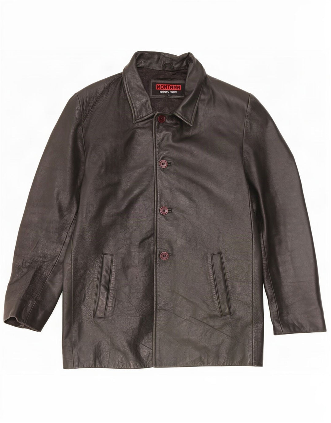 MONTANA Herren Lederjacke UK 44 2XL Schwarz