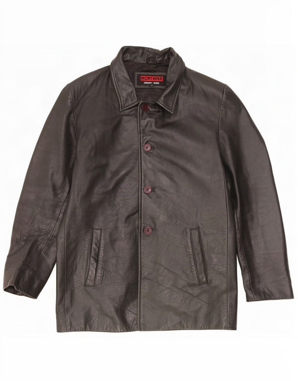 MONTANA Herren Lederjacke UK 44 2XL Schwarz
