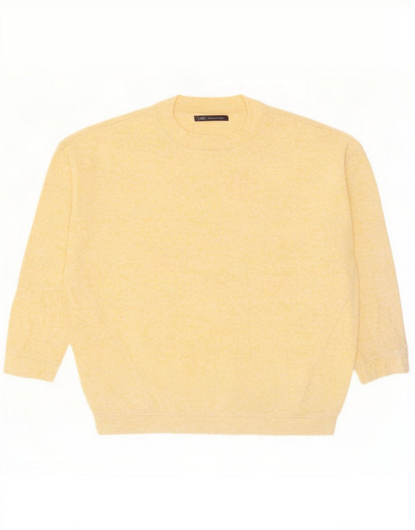 Marks & Spencer Damen Pullover mit 3/4-Ärmeln und Rundhalsausschnitt, UK 10 Small Yell