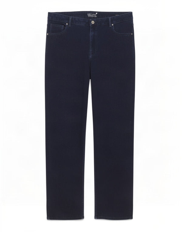 Marks & Spencer Damen Per Una Straight Jeans UK 16 Large W36 L29 Marineblau