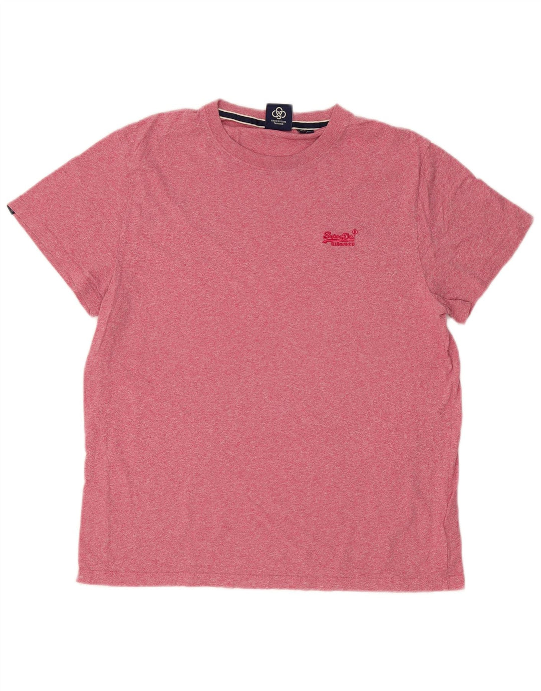 Superdry Herren T-Shirt Top 2XL Rosa Baumwolle
