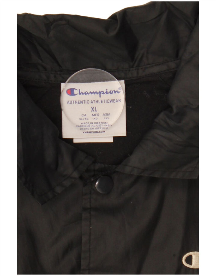 Champion Womens Crop Loose Fit Regenjacke UK 18 XL Schwarz Polyester