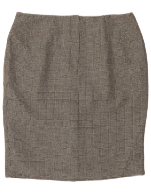 Marks & Spencer Damen Bleistiftrock UK 16 Large W36 Grau Polyester