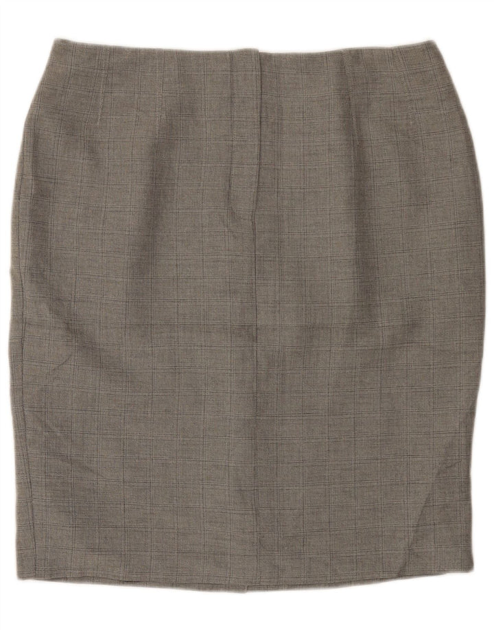 Marks & Spencer Damen Bleistiftrock UK 16 Large W36 Grau Polyester