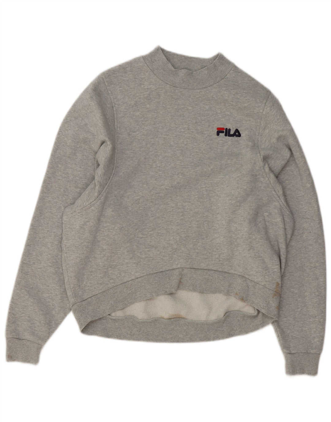 Fila Damen-Sweatshirt in Übergröße, Gr. 10, Größe S, grau gefleckte Baumwolle