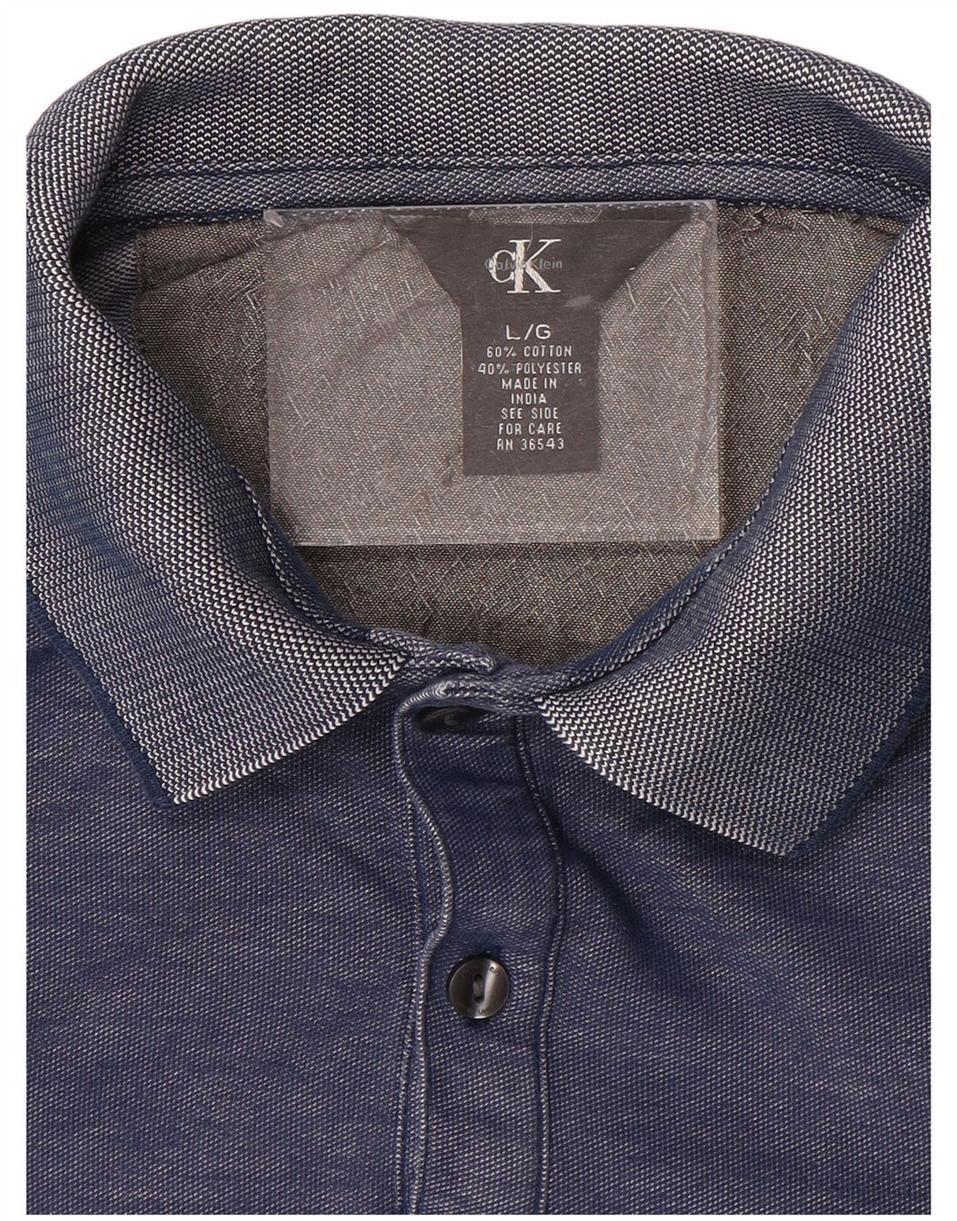 CALVIN KLEIN Herren Poloshirt Große blaue Baumwolle