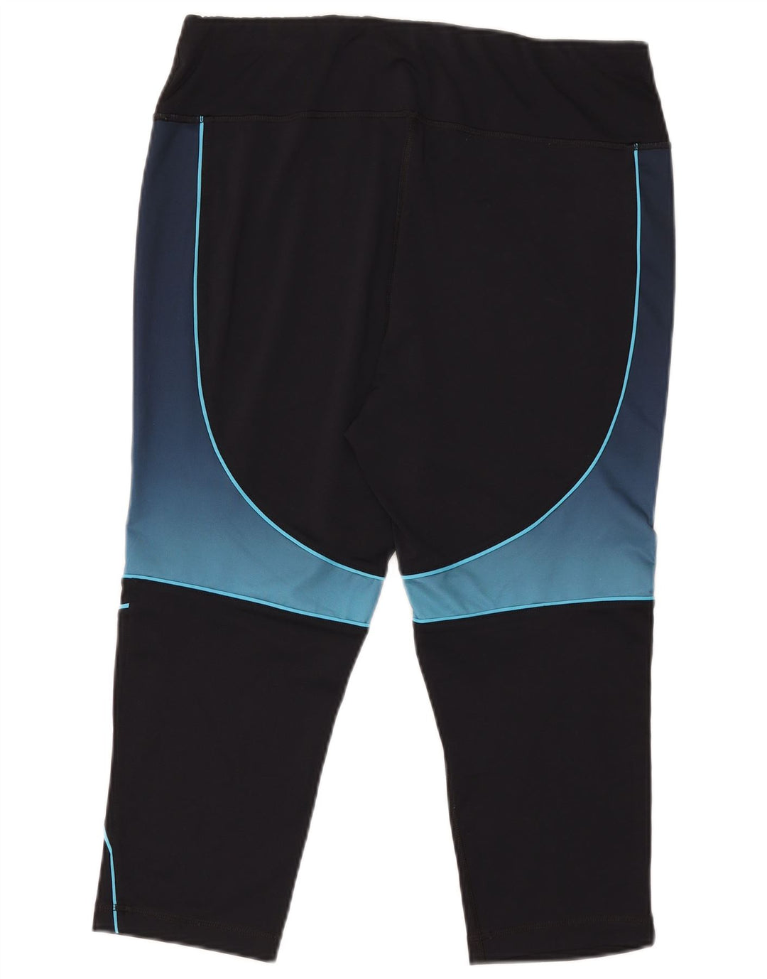 Fila Damen Capri-Leggings UK 18 XL Schwarzes Colourblock-Polyester