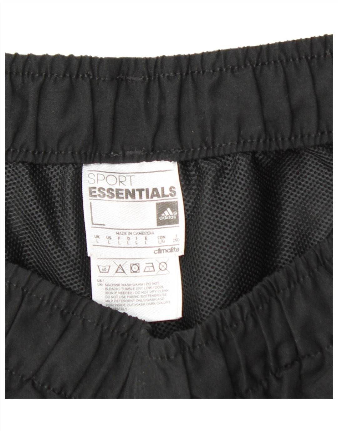 ADIDAS Mens Climalite Swimming Shorts Large Black Polyester
