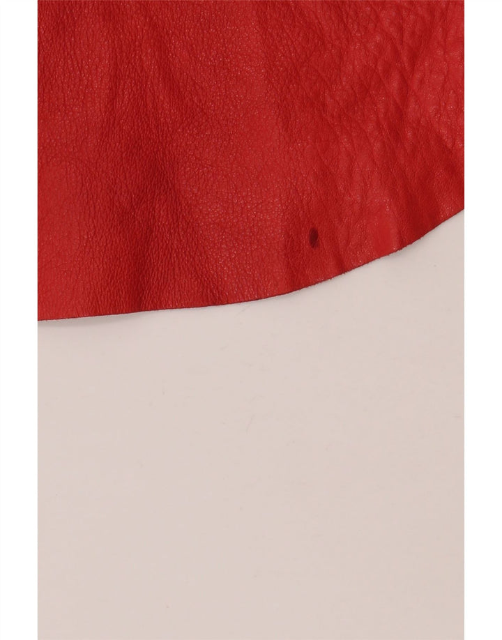 Strenesse Damen Lederhemd UK 12 Mittelrotes Lammleder
