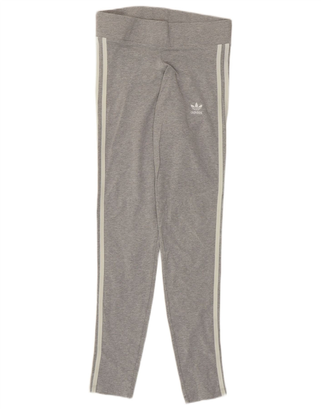 ADIDAS Womens Leggings UK 8 Small  Grey Cotton