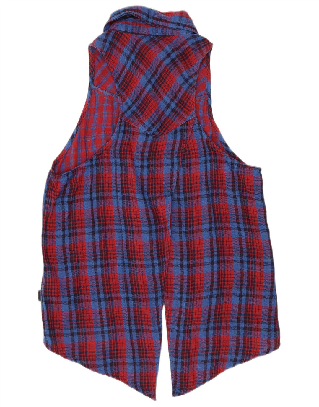 Vans Ärmellose Hemdbluse für Damen, UK 12, mittelrot, kariert, Baumwolle